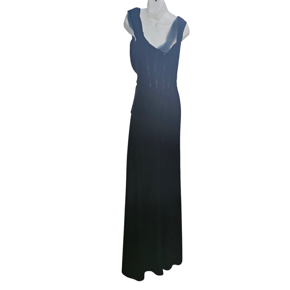 Black Velvet-like Ball Gown Gorgeous Tall Floor Length Medium? See Description - Picture 6 of 8